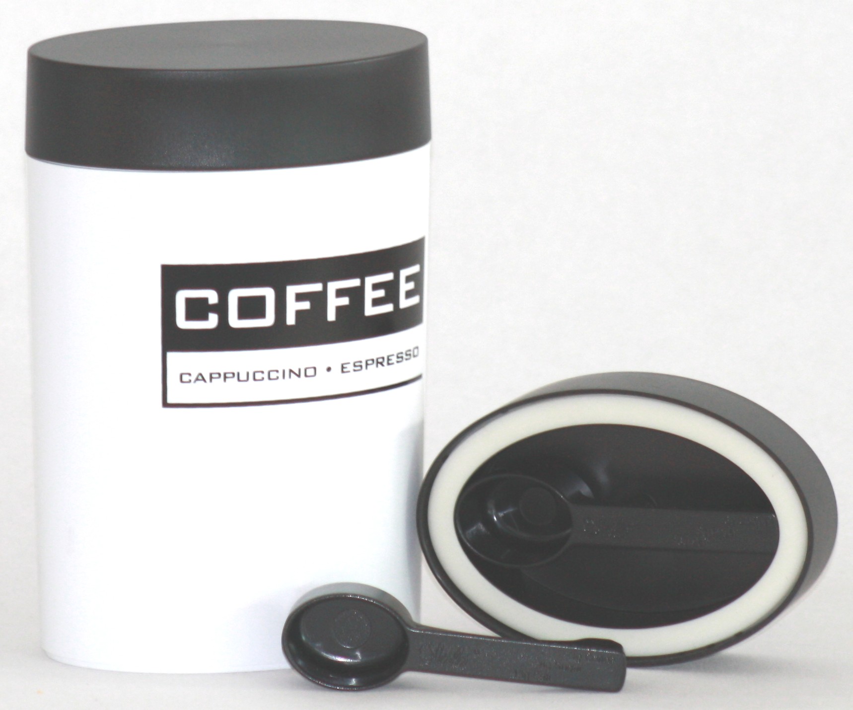 Ovale Olala Kaffeedose 0,6 l in Schwarz – luft- und aromadicht, Made in Germany